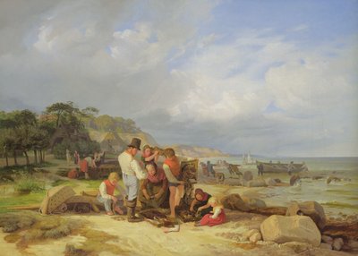 Kalastajat Probsteissa, 1835 (öljy kankaalle) tekijältä Jacob Gensler