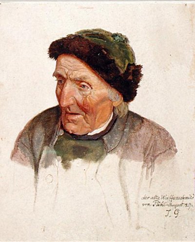 Pahlin vanha aseenkantaja, 1829 tekijältä Jacob Gensler