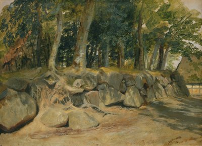 Sottorfin kivimuuri, 1839 (öljy paperille kortille) tekijältä Jacob Gensler