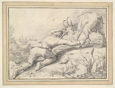Poika nappaa vuohen tekijältä Jacob Gerritsz Cuyp