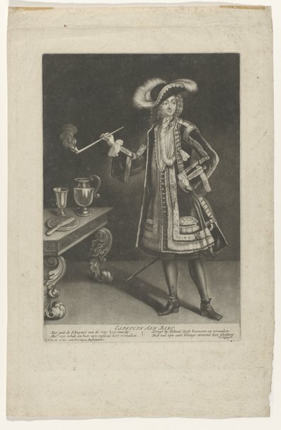 Retrat del capità Jan Bart, dret amb una pipa Capiteyn Jan Bart (títol a l