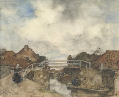 Hollannin kanava, Rijswijk, 1800-luvun toinen puoli. tekijältä Jacob Henricus Maris