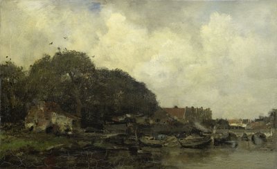 Näkymä satamaan tekijältä Jacob Henricus or Hendricus Maris