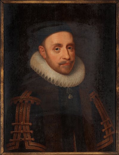 Gustave II Adolf of Sweden (1594-1632) - Jacob Hoefnagelin maalaus (1575-noin 1630), öljy puulle (65x48 cm) tekijältä Jacob Hoefnagel