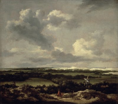 Maisema dyynien kanssa lähellä Haarlemia (öljy kankaalle) tekijältä Jacob van Ruisdael