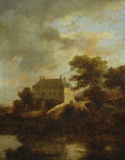 Maisema maalaistalon kanssa tekijältä Jacob van Ruisdael