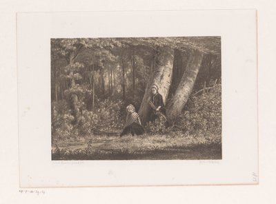 Kaksi tyttöä metsässä tekijältä Jacob Jan van der Maaten