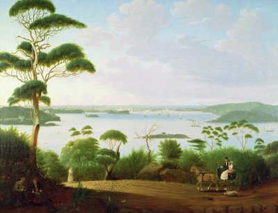 Sydneyn satama päin Sydneytä, 1848 tekijältä Jacob Janssen