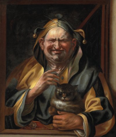 Jesteri kissan kanssa tekijältä Jacob Jordaens