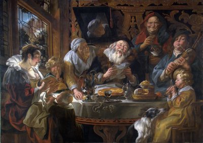 Kuten vanhat laulavat, niin piiputtavat nuoretkin tekijältä Jacob Jordaens