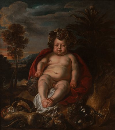 Bacchus lapsena tekijältä Jacob Jordaens