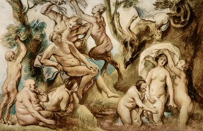 Diana kylpee tekijältä Jacob Jordaens