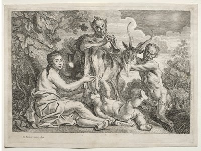 Vuohen Almathea ravitsema Jupiter tekijältä Jacob Jordaens