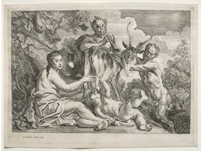 Almathea vuohen ravitsema Jupiter, 1652. tekijältä Jacob Jordaens