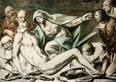 Kristuksen valitus (akvarelli, punaliitu) tekijältä Jacob Jordaens