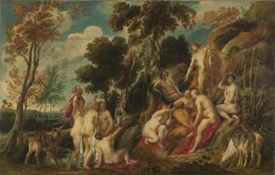 Muusojen pahoinpitelemä Marsyas, 1630-1640 tekijältä Jacob Jordaens