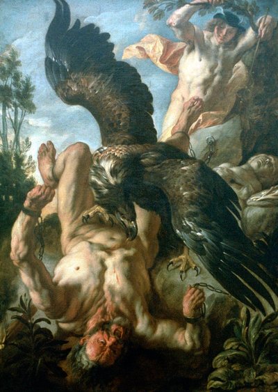 Prometheus sidottu, c1640 tekijältä Jacob Jordaens