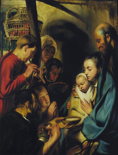 Paimenten palvonta. tekijältä Jacob Jordaens