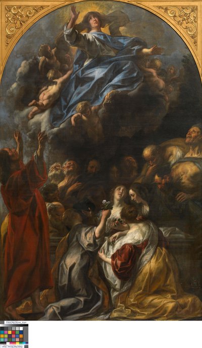Neitsyt Marian taivaaseenastuminen tekijältä Jacob Jordaens