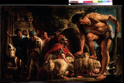 Jacob Jordaensin (1593-1678) maalaus "Ulysses Polyphemuksen luolassa" Pushkin-museo, Moskova. tekijältä Jacob Jordaens