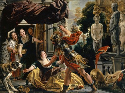 Ulysses ja Circe, noin 1630-1634. tekijältä Jacob Jordaens