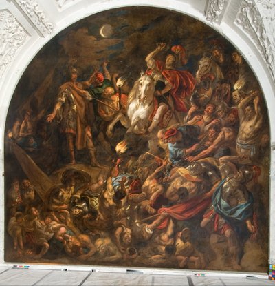 Roomalainen leiri hyökkäyksen alla yöllä tekijältä Jacob Jordaens the elder
