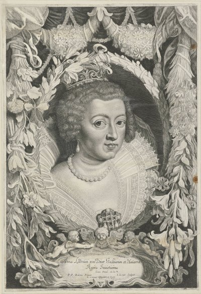 Muotokuva Anna van Oostenrijk Ferdinand II[us] ja III[us] Itävallan talon keisarit (sarjan nimi) tekijältä Jacob Louys