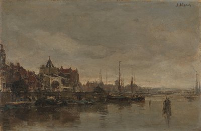 Schreierstoren ja silta Gelderse Kaden yli Amsterdamissa tekijältä Jacob Maris