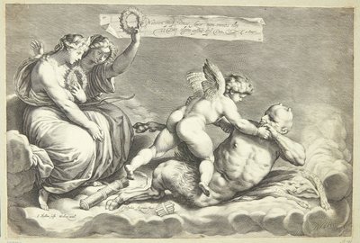 Cupid voittaa Panin tekijältä Jacob Matham
