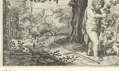 Bacchus ja Ampelus tekijältä Jacob Matham