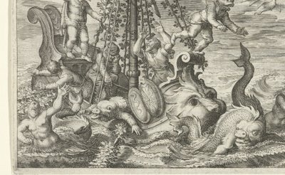 Bacchus muuttaa vangitsejansa delfiineiksi tekijältä Jacob Matham