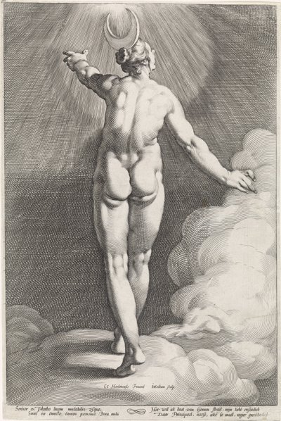 Diana Lunasille Diana Apollossa Lunalle Heliosissa (sarjan nimi) tekijältä Jacob Matham