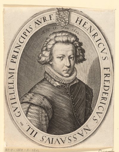 Fredrik Henrik, Oranian prinssi vuonna 1602 tekijältä Jacob Matham