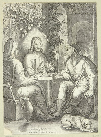 Jeesus ja Emmaus tekijältä Jacob Matham
