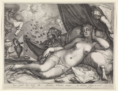 Jupiter ja Danaë tekijältä Jacob Matham