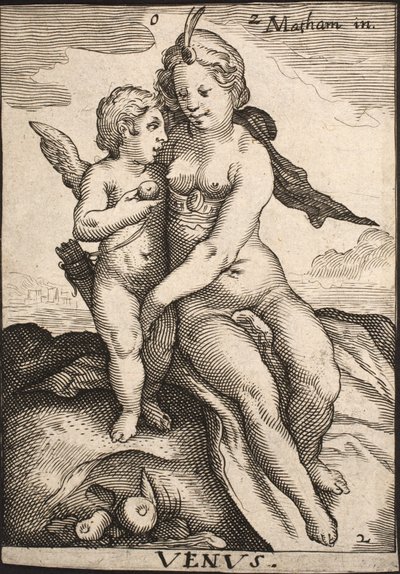 Venus ja Amor tekijältä Jacob Matham