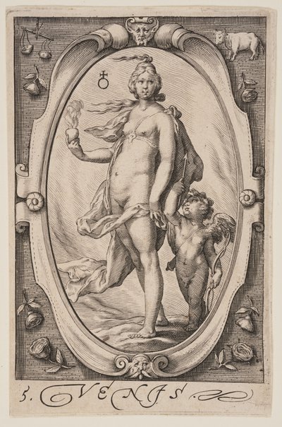 Venus, kirjasta Seitsemän planeettaa tekijältä Jacob Matham