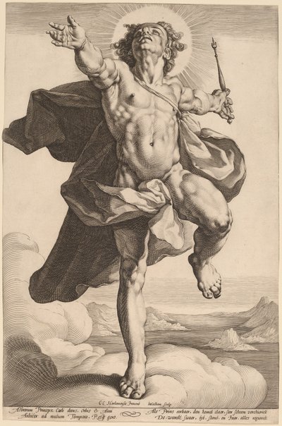 Apollo Solina tekijältä Jacob Matham, after Cornelis Cornelisz van Haarlem