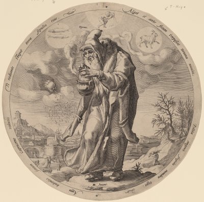 Talvi tekijältä Jacob Matham after Hendrik Goltzius