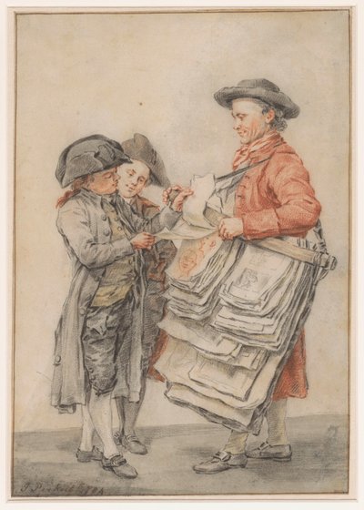 De prentverkoper tekijältä Jacob Perkois (signed by artist)
