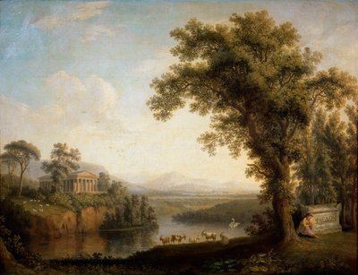 "Antiikkimaisema ja Phaethonin hauta", 1785. tekijältä Jacob Philip Hackert