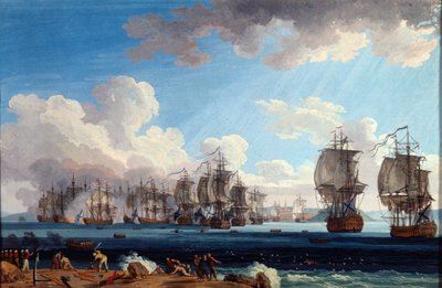 "Chesman meritaistelu 5. heinäkuuta 1770", 1700-luku. tekijältä Jacob Philip Hackert