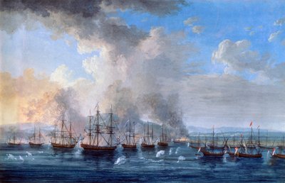 "Venäläis-turkkilainen taistelu Damiettan linnassa 1770", 1770-1772. tekijältä Jacob Philip Hackert