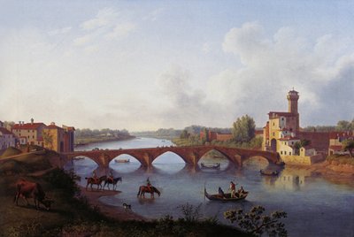 Ponte a Mare Pisassa tekijältä Jacob Philipp Hackert