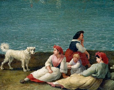 Barlettan talonpojat, Italia - (talonpojat Barlettalta) Yksityiskohta Jacob Philipp Hackertin maalaus dit Hackert d