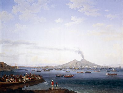Laivaston paluu Algeriasta Napolinlahdelle tekijältä Jacob Philippe Hackert