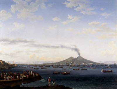 Laivaston paluu Algeriasta Napolinlahdelle tekijältä Jacob Philippe Hackert