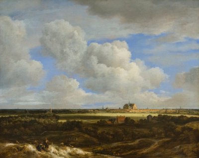 Haarlemin panoraamanäkymä, noin 1669 (öljy kankaalle). tekijältä Jacob Salomonsz. Ruysdael