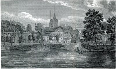 Kaiverrus St Nicholas Church Chiswick, Schnebbelie 1807 tekijältä Jacob Schnebbelie