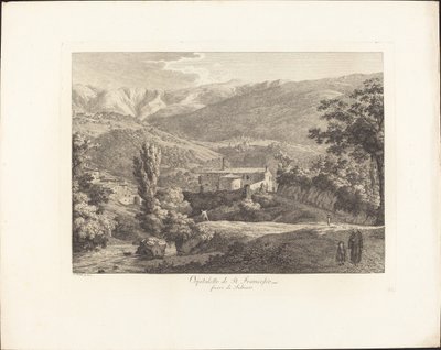 Ospitaletto di San Francesco, Subiacon ulkopuolella tekijältä Jacob Wilhelm Mechau